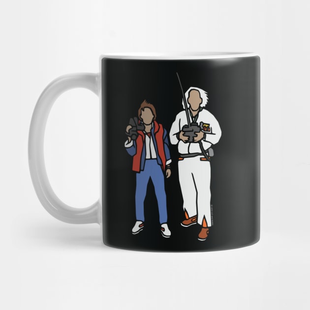 Doc & Marty Flat Design by jeffsmoll